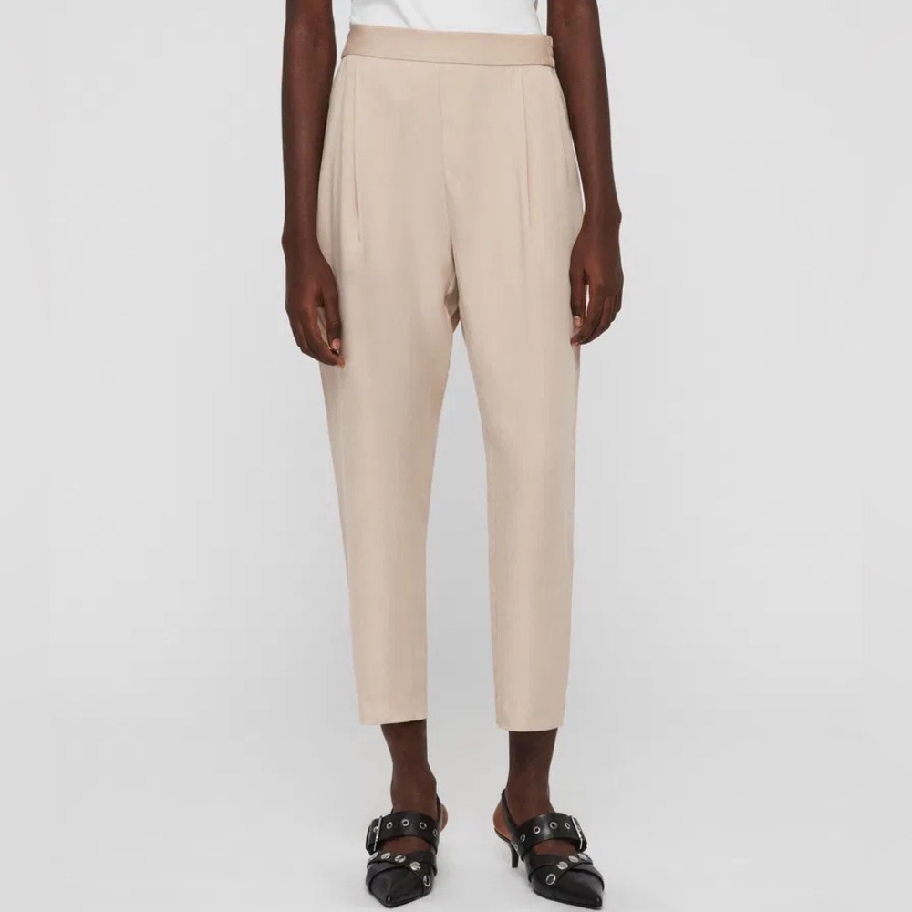 AllSaints Alva Satin Style Tapered Ankle Pull-In Trousers Pants Size 2